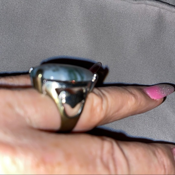 ART DECO AGATE RING - Picture 6 of 6